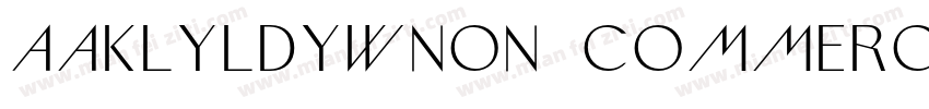 AaKLYLDYWNon CommercialUse字体转换